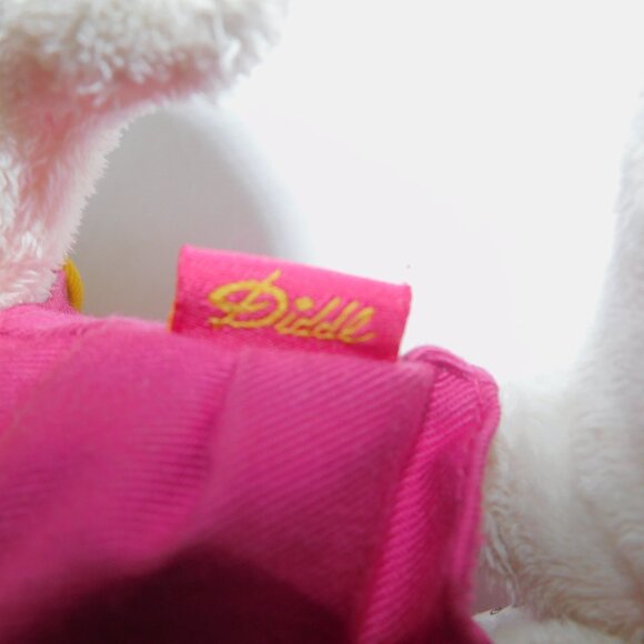 VTG 90s Diddl Mouse Thomas Goletz Depesche 10" Stuffed Plush Toy White Overalls - Picture 5 of 8